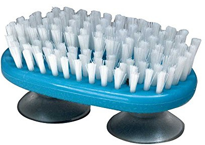 Behrend Nagelbürste Handbürste Waschbürste, 1-Hand-Bürste, 2 Saugnäpfe, Kunststoff, blau