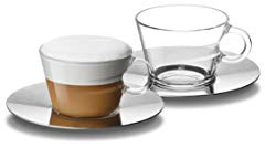 NESPRESSO VIEW 2 CAPPUCCINO CUPS & 2 SAUCERS,NEW, BRAND NEW IN BRAND BOX