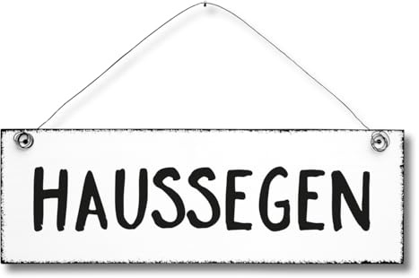 Haussegen - Dekoschild Türschild Wandschild Holz Deko Schild 10x30cm Holzdeko Holzbild Deko Schild Geschenk Mitbringsel Geburtstag Hochzeit Weihnachten