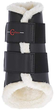 Covalliero Dressurgamaschen Fleece hinten schwarz, L