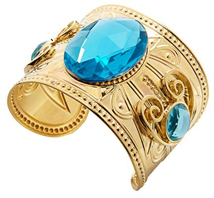 Amakando Toller Oberarm-Schmuck mit Steinen Antike Griechin/Gold-Türkis/Universeller Armreif für Römerin, Ägypterin & Zigeunerin/Wie geschaffen zu Mottoparty & Kostümfest