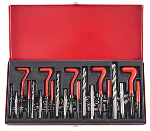 Orion Motor Tech 131 Pezzi Kit Riparazione di Filetti Kit Riparazione Filettatura, Utensili per Filetti Metrici Interni M5 M6 M8 M10 M12, Riparazione Elicoidi Kit per Viti e Filettatura Interna