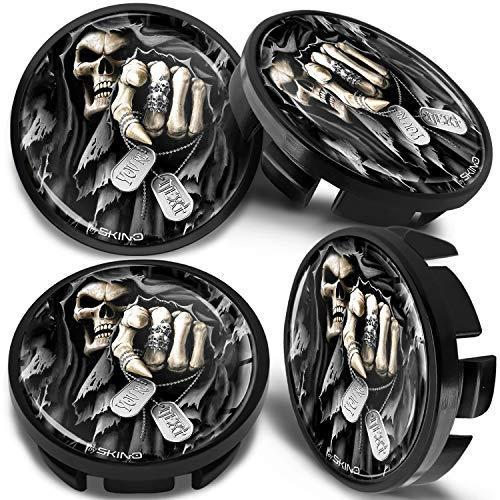 SkinoEu Nabendeckel 65mm kompatibel mit VW Skoda 4er Set Nabenkappen CV 33