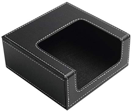 Ixkbiced PU Cuir carré Cocktail Porte-Serviettes Papier Serviette Distributeur boîte à mouchoirs Bar Caddy pour Table à Manger hôtel Bureau décor à la Maison