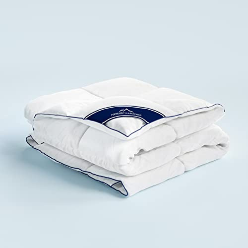 Nordic Paradise - Couette en Duvet Confort - 140x200 cm - Toutes Saisons - Tempérée - 50% de Duvet de Canard français