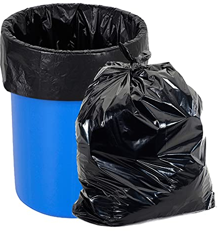 O2frepak Noir Sac Poubelle 100 Litres,Sac Poubelle Haute Résistant (80x100cm,30Sacs)