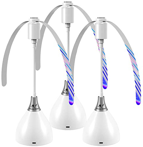 TMACTIME Fliegenwedler - Ventilator mit Schalter, 3er Automatischer USB C Fliegenabwehr, Faltbar & Aufhängbar Mückenschutz Ventilator Ohne Chemikalien Zu Verwenden - Fliegenvertreiber (Weiß)