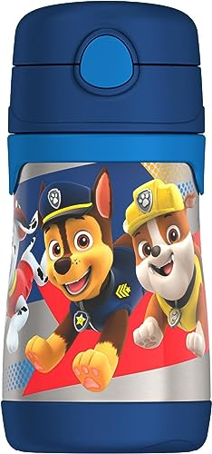 THERMOS Vakuumisolierte Edelstahl-Trinkflasche, 284 ml, Paw Patrol Boy