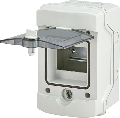 Elektro Butler Sicherungskasten Aufputz IP65 Feuchtraum Verteiler Kleinverteiler Stromverteiler Verteilerkasten Schaltkasten Aufputzverteiler (1-reihig 4 Module)