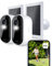 Arlo Essential 2 HD Video Security Camera Outdoor Wireless & 2 Solar Panels, Battery Operated, Colour Night Vision, Light, Siren, 2 Way Audio & WiFi, Arlo Secure Free Trial, 2 Cameras, White