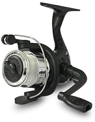 Dingbear Angelrolle – Schwarze Einstiegs-Angelrolle, Vorgeladen Mit 60 m Angelschnur, Geeignet Für Coarse Match Lake River(Schwarz-X200)