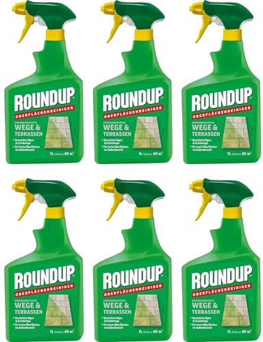 RBS24 Roundup Wege & Terrassen Anwendungfertig in 1 Liter Spray Flasche 6 x 1 Liter
