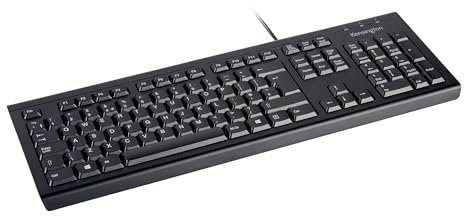 Kensington K63727ES - KB100 EQ Teclado con Cable, QWERTY, Diseño Compacto, Resistente a Líquidos, Carcasa y Teclas con 64% de Plástico Reciclado Posconsumo, Sostenible standard