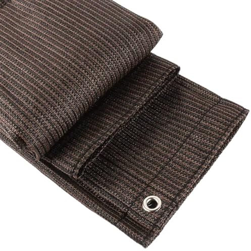 YGLONG Sichtschutz Balkon Multi-Size-Balkon-Sichtschutz, Zaun, Windschutzscheiben-Abdeckung, Stoff, Schattennetz, UV-Schutz for Terrasse, Hinterhof, Veranda, Geländer(Coffee,0.9mx8m)