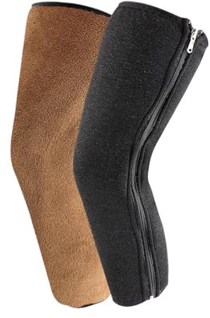 Sionhiuo Kniestützen, Kniestützen, Knieschützer | Ski-Rad-Kniebandage | Weiche Knieschoner, mit Kaschmir verdickte Knieschoner aus Wolle für Gelenke