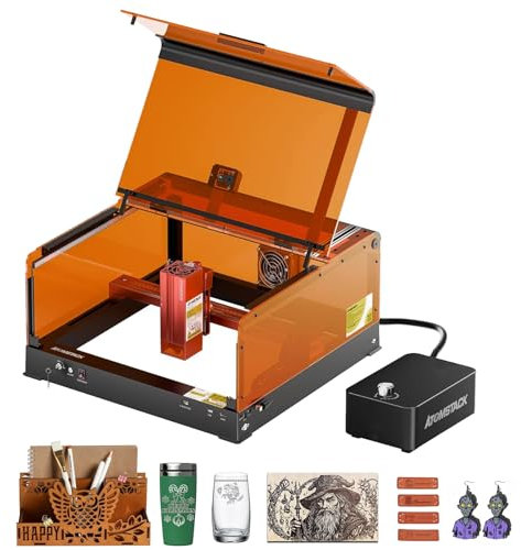 ATOMSTACK A6 Pro Ultra Lasergravierer mit B3 Kamera Gehäuse, F60 Luftunterstützung, 6W Ausgangsleistung, Lasergravurmaschine für Massengravur und schneiden, Feine Gravur für Holz, Acryl, Leder, Metall