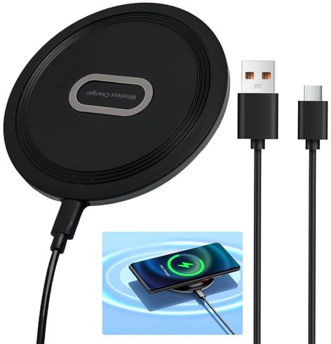 15W Chargeur sans Fil Station de Charge, Carte de Chargement par Induction, pour 15 Pro max/14/13/12/11/XS Max/XR,Galaxy S22/S21/S10/S9/S8/Note 20/10/9/8/AirPods/Google Pixel8 Pro//Xiaomi