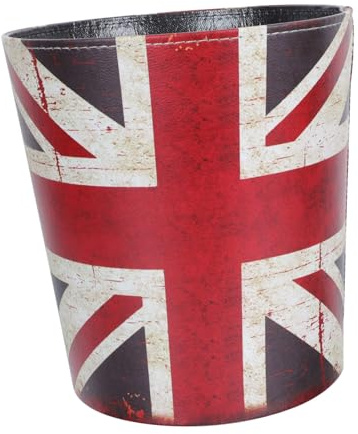 TIDTALEO Bote De Basura De Estilo Europeo Hogar Grande De Cuero Papelera Retro Contenedor De Residuos Para Cocina