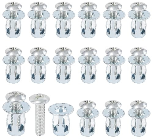 Yesaler Dado a Forma di Petalo M6x25 Tasselli da Parete Cava Dado Sottile Fissaggi Tasselli per Rivestimento in Alluminio Tubi in Lamiera D'acciaio 15 Pezzi