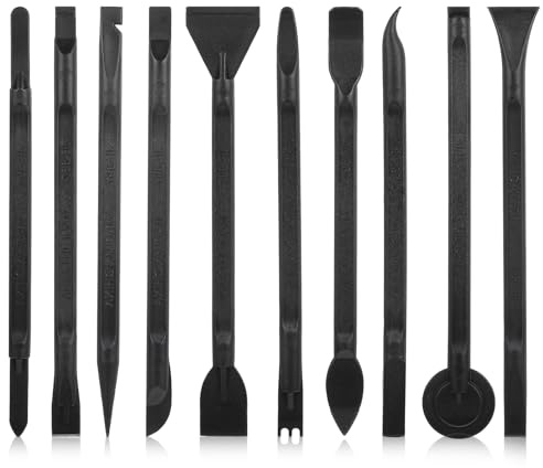 10 Stk Mehrzweck Schaber Werkzeug Set,Detaillierungswerkzeuge PlastikSchaber,Kunststoff Schaber,Enge Räume,Lücken Entfernen von Kleber,Teile Reparatur,Entfernen von Aufklebern,Etiketten,Ölfleck,Schmut