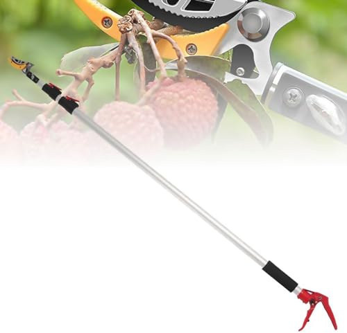 Troncarami telescopico per potatura alberi, manico allungabile in alluminio leggero, testa rotante per un taglio efficiente dei rami degli alberi, portata 3 m