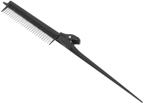 POPETPOP Pettine per Chioma Professionale Nero in Plastica Coda Sottile per Colorazione Precisa e Uso Versatile per Salone e Uso Domestico