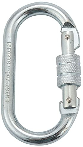 Tumintu O Forme 25KN Boucle de securite en Acier Allie Mousqueton d'escalade Professionnel Boucle d'alpinisme Verrouillage Principal