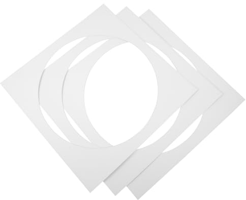 ABOOFAN Passe-partout Prédécoupé pour Cadre Photo Carré 3pcs en Papier Blanc Fonction de Décoration et Protection pour Décoration Maison