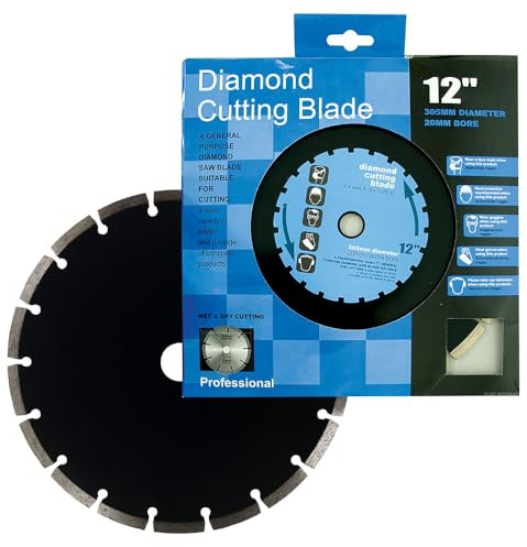 Diamond Cutting Disc Blades - For Brick, Stone, Concrete | 305Mm 12 Inch, Grinding Tool, Multi Purpose | Power Tools Accessory, Diy Attachment Circular Saw Cutter