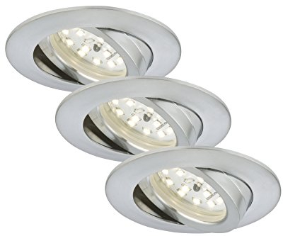 Briloner Leuchten LED Einbauleuchte, Einbaustrahler, Strahler, Spots, Deckenstrahler, Deckenspot, Lampen Wohnzimmer, Einbaustrahler 230v, Deckeneinbauleuchten, Einbaustrahler Set, schwenkbar, rund