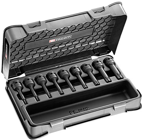 FACOM Jeu de 9 Embouts Impact Torx TVS 1/2  Impact Long TX20-70 - NSXL.J9APB