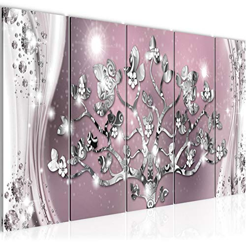 Runa Art Murali XXL Gustav Klimt Albero Della Vita 200 x 80 cm Rosa 5 Pezzi - Made in Germany - 022255b