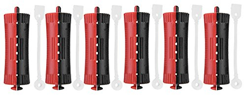 Lockenwickler Clip, 6 Stück Lockenwickler Welle Wärme Kälte Dauerwelle Rod Stick Friseur Styling Dauerwellen Werkzeug mit Gummiband(3cm / 1.2inch)