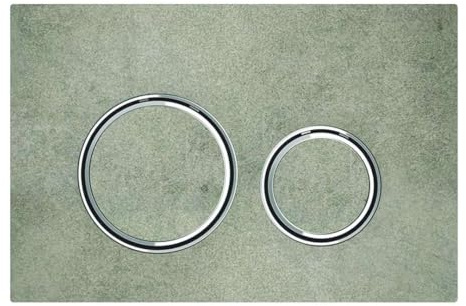 Geberit, Placca di comando Sigma21 115.884.JV.1, per risciacquo a 2 quantità, colore metallizzato cromato, cemento 115884JV1