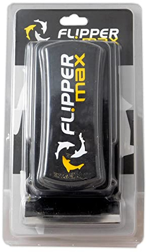 FL!PPER Flipper Cleaner Float - 2-in-1 Floating Magnetic Aquarium Glass Cleaner - Fish Tank Cleaner - Scrubber & Scraper Aquarium Cleaning Tools – Floating Fish Tank Cleaner, Max