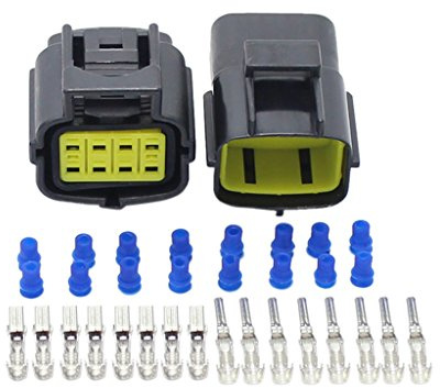 Kfz-Stecker mit Klemmen, 8-polig, wasserdicht