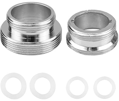 posionks 2 Stück M22 zu M24 Metall Wasserhahn Adapter M22 zu M28 Außengewinde Wasserhahn Adapter für Wasserfilter Küchenarmaturen Wassersparzierung Schläuche