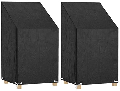 vidaXL Abdeckungen für Gartenstühle 2 STK. 8 Ösen 65x65x80/120 cm