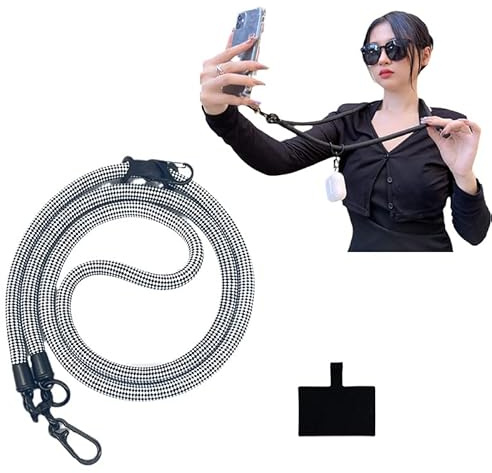 Georcep Thick Rope Cell Phone Lanyard Spacer, Universal Crossbody Patch Phone Lanyards, Phone Necklace Cell Phone Lanyard Neck (U)