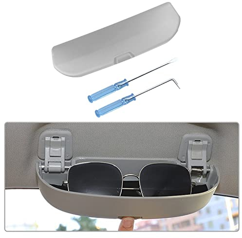 CDEFG Kompatibel mit Peugeot 3008 5008 2016-2024/208 2008 GT 308 SW 508 2015-2025 Sonnenbrillenhalter Brillenetui Auto Brillenhalter Glasses Case Holder Brillenetui Käfig Innenraum Zubehör Weiß