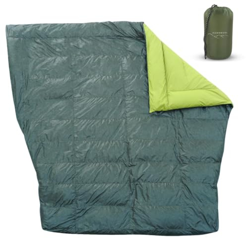 Sacco a pelo doppio per due persone – 850 piumino ultraleggero da campeggio – 1,5 kg, resistente all'acqua