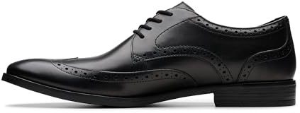 Clarks Brandon Limit Mens Black Leather, 10.5