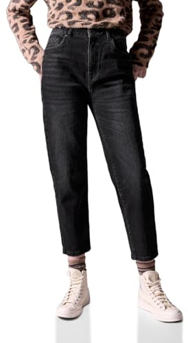 Street One Studio Jeans i Mom Fit, Svart tvättad, 26W x 28L