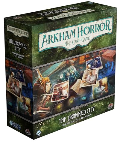 Fantasy Flight Games Arkham Horror The Card Game The Drowned City Investigator Expansion - Includes Six Unique Investigators! Cooperative LCG, Ages 14+, 1-4 Players, 1-2 Hr Playtime, Made by