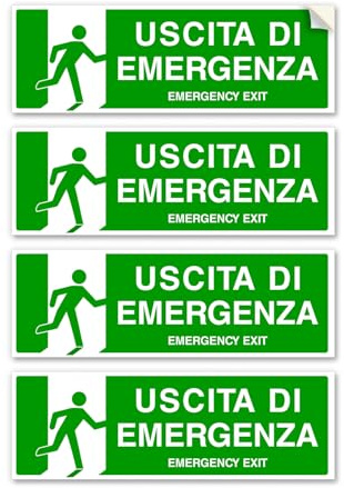 ADESIVI USCITA EMERGENZA (USCITA EMERGENZA 4 PZ)