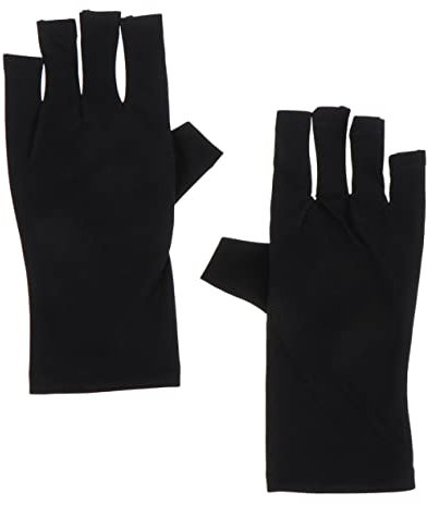 CALLARON UV Light Gloves for Nails Fingerless Gel Manicure Gloves with UV Protection Lightweight Polyester Material for Nail Technicians and DIY Beauty Enthusiasts at A Salon