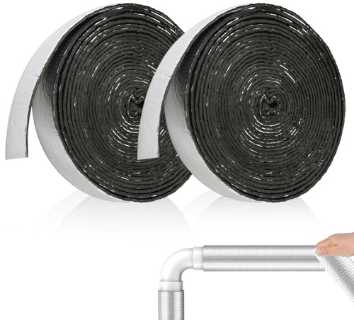 Rohrisolierung Schaumstoff, 2 Rolle Isolierung Heizungsrohre Kanal Rohrisolierung zum Wickeln Rohrumwicklung Schaumstoff Rohr für Rohrschutz (10 m x 0.5cm)