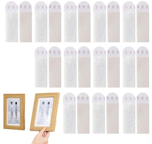Strisce per appendere quadri, senza chiodi, adesivi per foto con design Traaceless Easy Pull – chiusure in rimovibili per poster, cornici, decorazione da parete senza danneggiare
