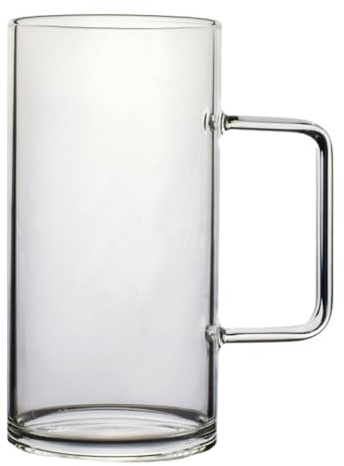 WEKADRIN Tazza da Caffè e Tè in Vetro Borosilicato 700 Ml con Manico Resistente al Calore Tazza D’Acqua per Ufficio e Bevande Calde e Fredde Bicchiere Trasparente per Uso Quotidiano e