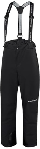 Black Crevice Herren Skihose I Wind- & wasserdichte Snowboard- & Ski-Hose mit abnehmbaren Hosenträgern I Atmungsaktive, warme Schneehose für Winter & Outdoor
